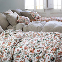 DUVET COVER · PURE WASHED LINEN · PAISLEY MOTIF